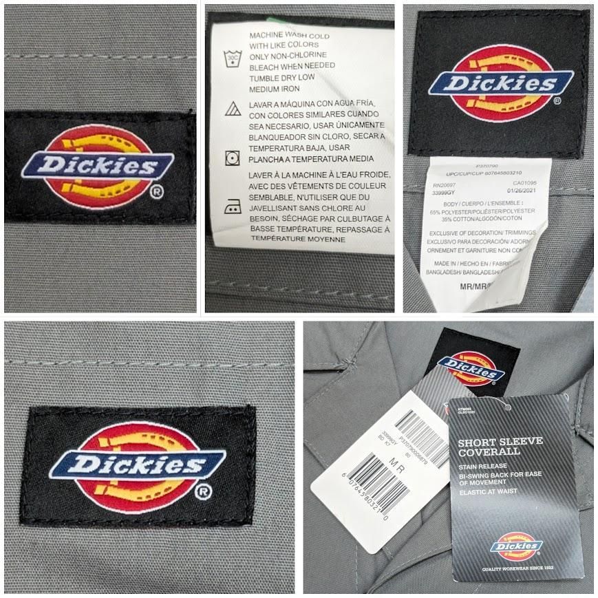 未使用品 Dickies ディッキーズ 半袖ツナギ オールインワン 33999GY