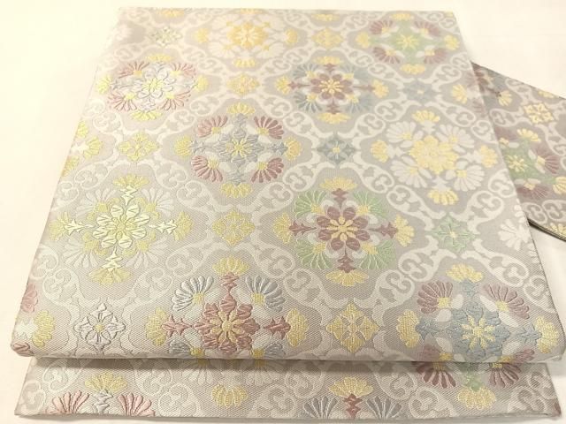 平和屋着物●全通柄　九寸名古屋帯　唐織　菱花文　金糸　正絹　逸品　CABK4690vp 24,570円