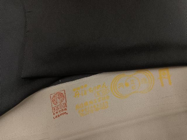 平和屋着物●上質な小紋　流水文　丹後ちりめん　反端付き　正絹　逸品　AABL1299ph
