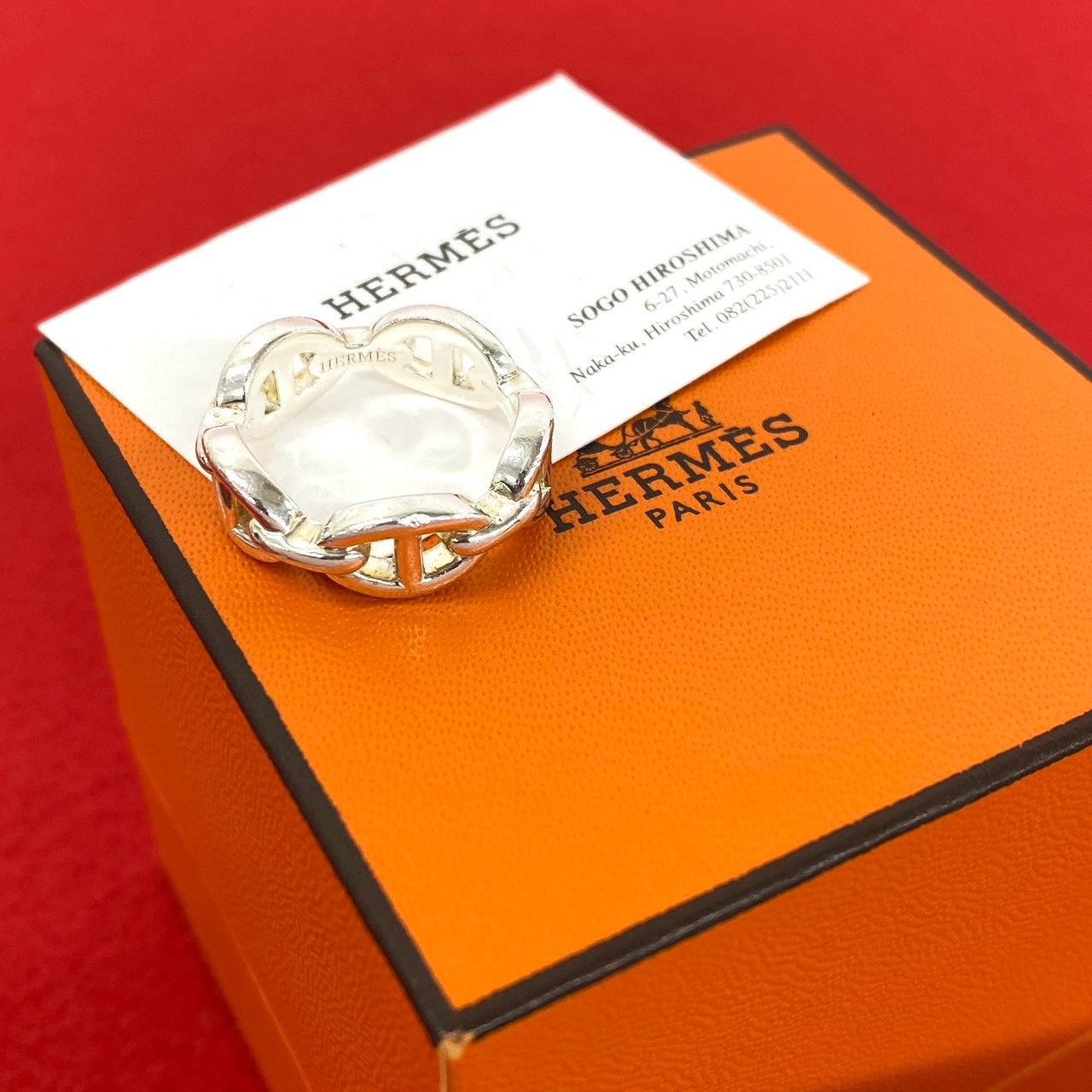 極 美品 箱付き HERMES エルメス シェーヌダンクル アンシェネ PM