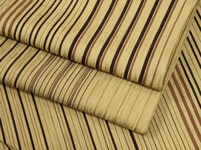 平和屋着物●上質な小紋　背抜き仕立て　縞　正絹　逸品　CABI3519yc