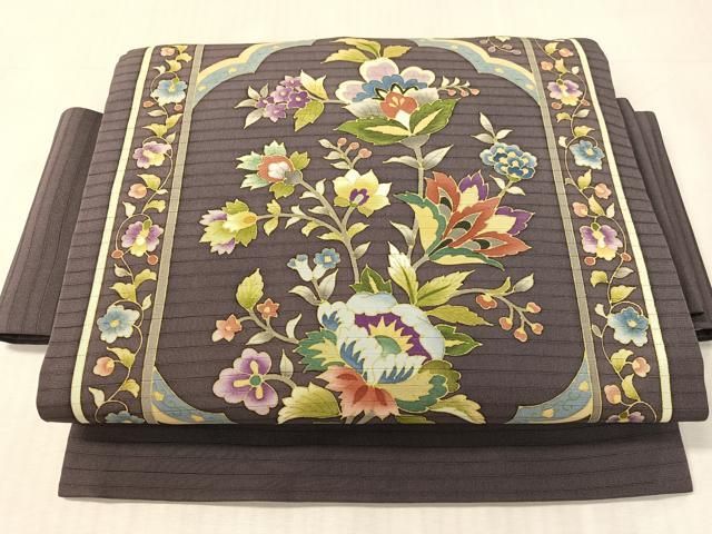平和屋着物＊夏物　岡重謹製　OKAJIMA　ワンタッチつけ帯　更紗文　正絹　逸品　CABK4480vp