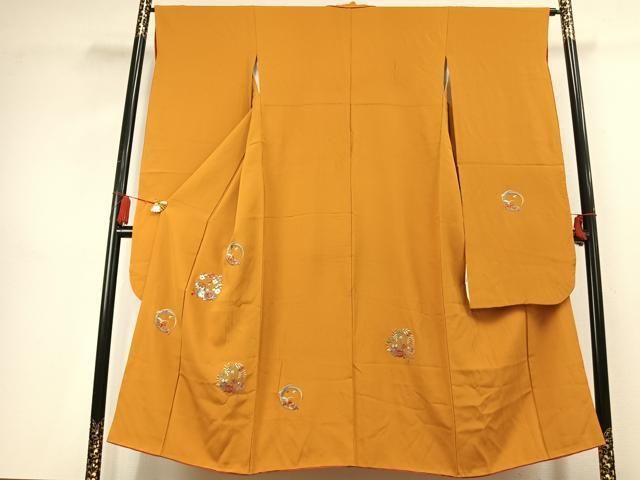 平和屋着物●豪華振袖　中国三大刺繍　汕頭刺繍　スワトウ刺繍　総刺繍　草花文　金糸　正絹　逸品　AABK7737fy