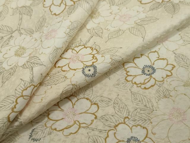 平和屋着物●上質な小紋　草花文　正絹　逸品　DABI2327ud 18,200円