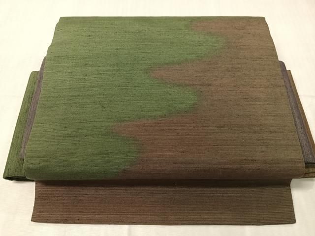 平和屋着物●つけ帯　紬地　霞文　正絹　逸品　CABJ7449vp 19,240円