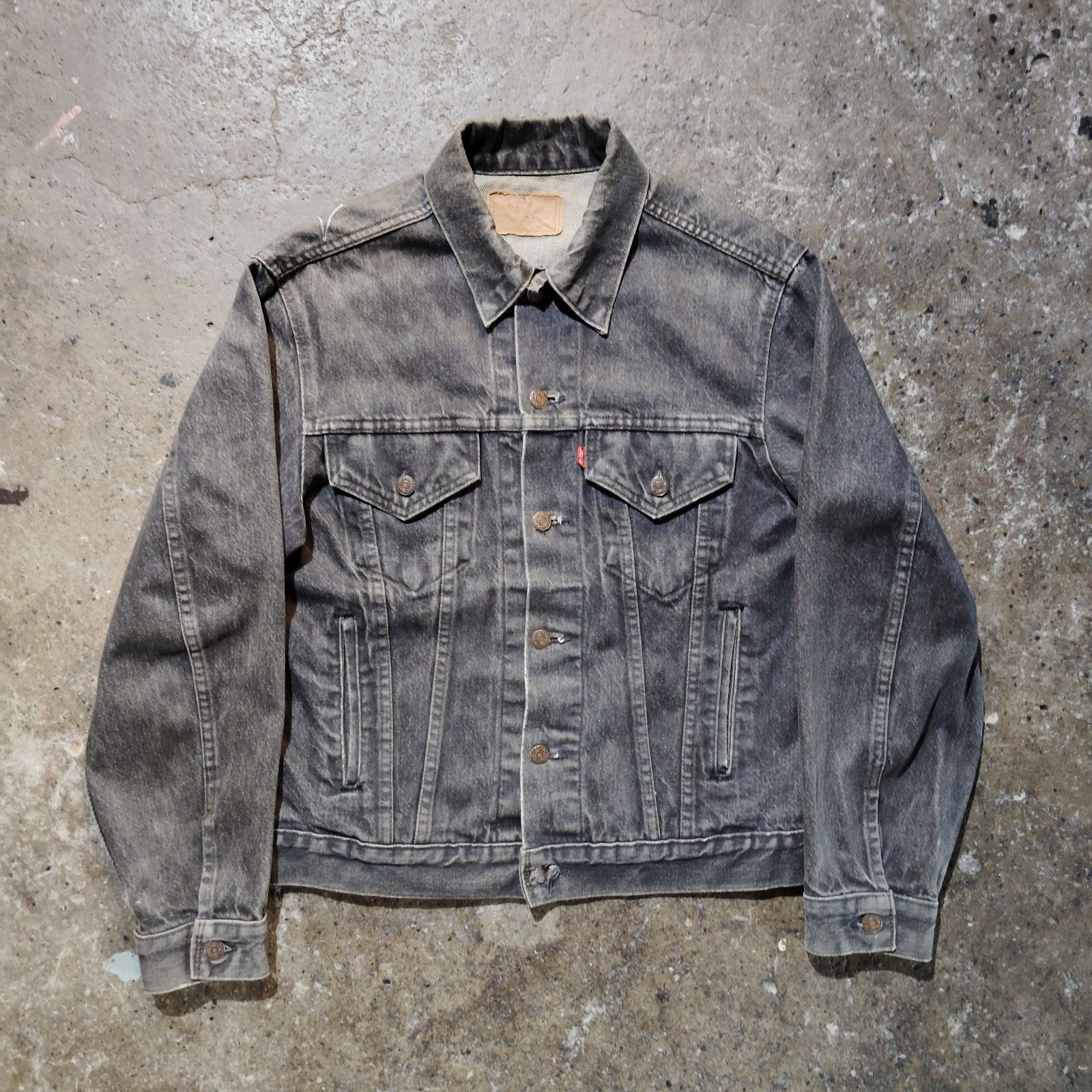 LEVI'S 80s USA製 70506-0259 先染めブラック バックペイントカスタム