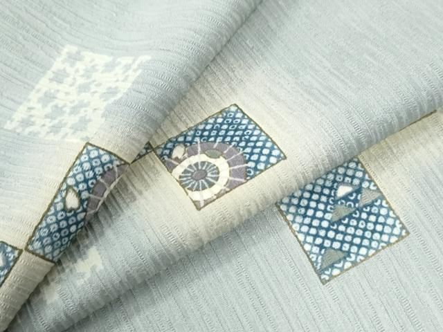 平和屋着物●上質な小紋　色紙花文　蛍暈し　正絹　逸品　CABI3041yc