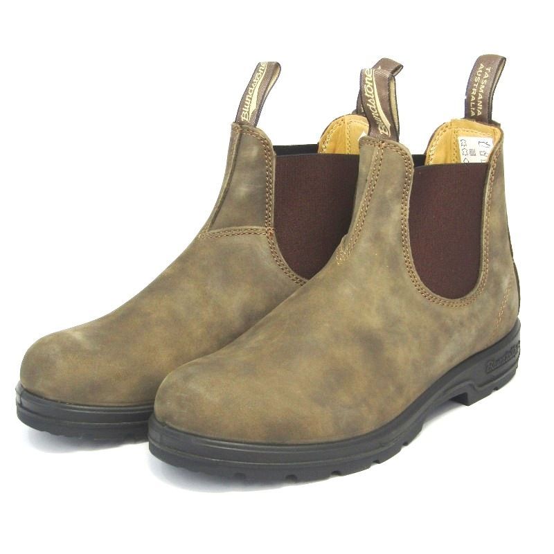 美品 Blundstone ブランドストーン UK6 サイドゴアブーツ CLASSICS #585 BS585267 ヌバック Rustic Brown 18002318