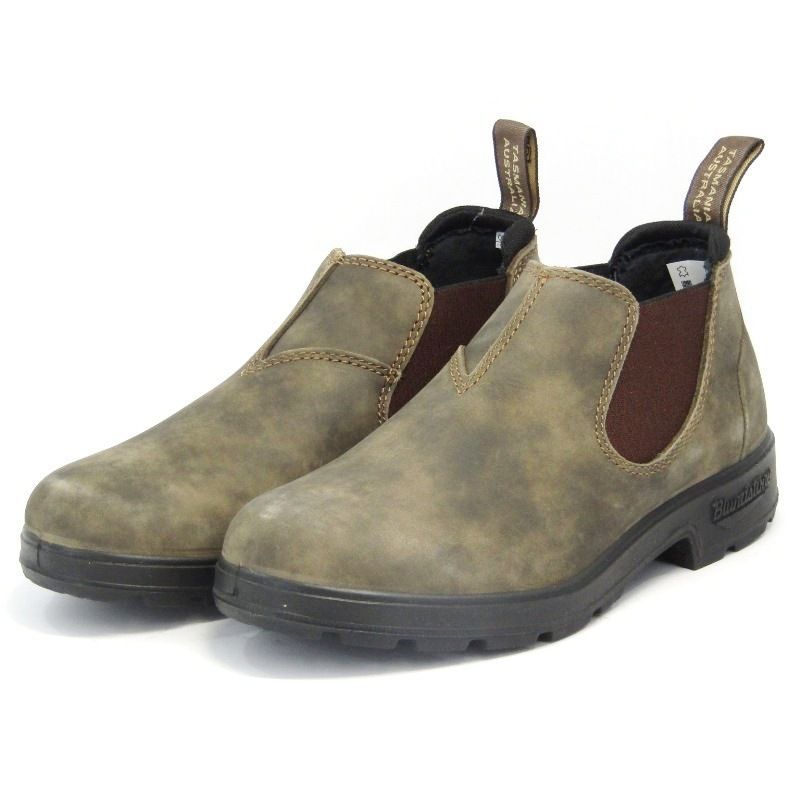 美品 Blundstone ブランドストーン UK3 スリッポンシューズ ORIGINALS LOW CUT 2036 BS2036267 サイドゴア Rustic Brown 18002315