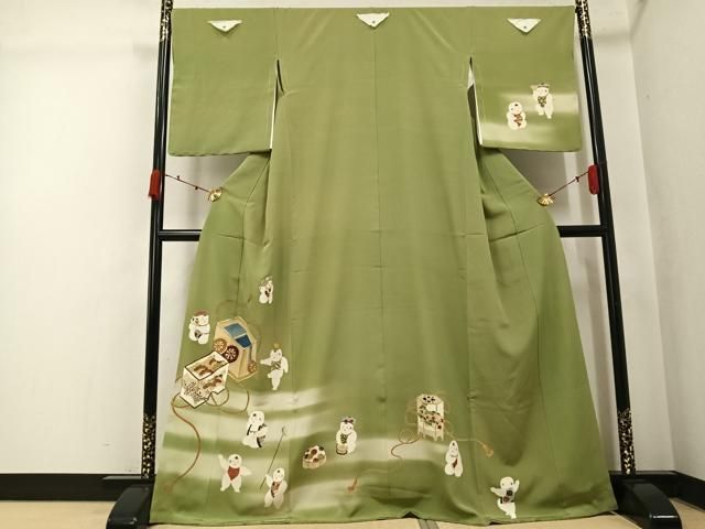平和屋着物●訪問着　駒刺繍　唐子　暈し染め　金彩　正絹　逸品　AABK2248ph 28,730円