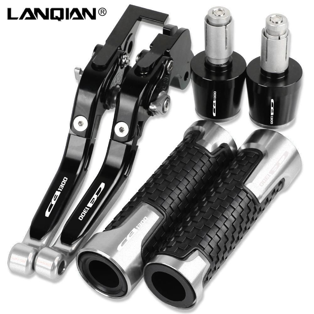 LANQIAN ホンダ CB1300 2003〜2010対応 ブレーキクラッチレバー ハンドルグリップ バーエンドセット