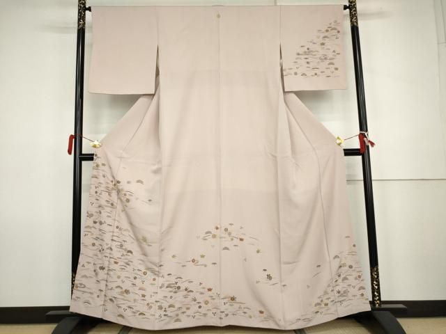 平和屋着物●訪問着　総刺繍　松竹梅文　金糸　ますいわ屋扱い　正絹　逸品　AABK1737cs