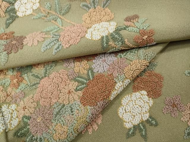 平和屋着物●中国三大刺繍　相良刺繍　総刺繍　訪問着　枝花文　ますいわ屋扱い　正絹　逸品　CABI9804ut 33,800円