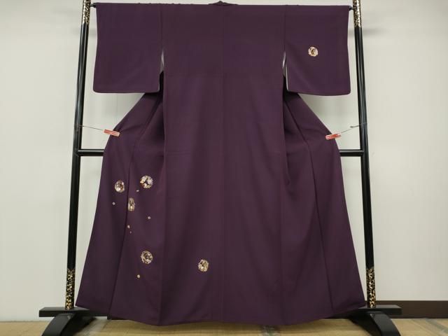 平和屋着物●訪問着　竹屋町刺繍　花蝶丸文　正絹　逸品　CABI9842ut