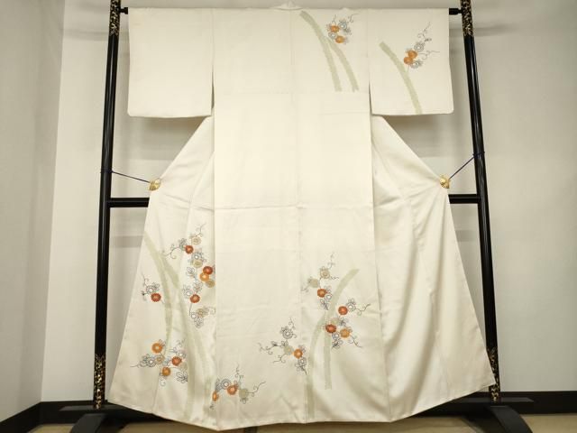 平和屋着物●訪問着　駒刺繍　花唐草文　金彩　正絹　逸品　AABK3090ck 28,470円