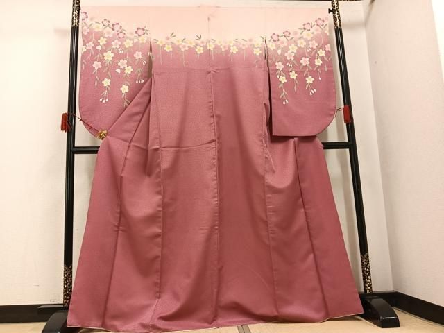 平和屋着物●小振袖　二尺袖　桜　暈し染め　洗える着物　AABK2137ph 13,650円