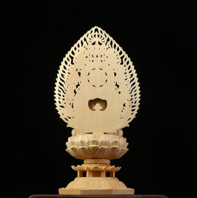 極上品/綺麗 総檜材 仏教工芸品 木彫仏像 精密彫刻 仏師で仕上げ品 大