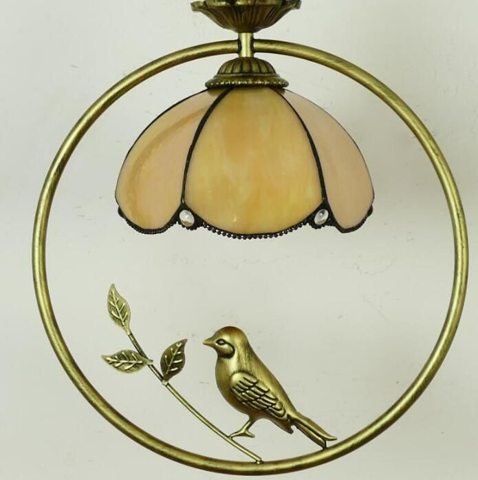 人気美品☆ステンドランプ ステンドグラス 芸術品★玄関 寝室用 天井照明 ヴィンテージ ティファニー 照明 家具