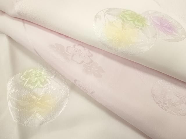 平和屋着物●長襦袢　無双仕立て　舞花鞠地紋　暈し染め　正絹　逸品　CABJ2402ze