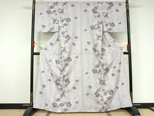 平和屋着物▽小紋 単衣 草花文 洗える着物 AABJ9785jh - メルカリ