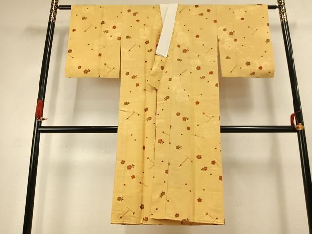 平和屋着物●長襦袢　無双仕立て　草花文　金彩　正絹　逸品　AABJ4715fy 7,488円