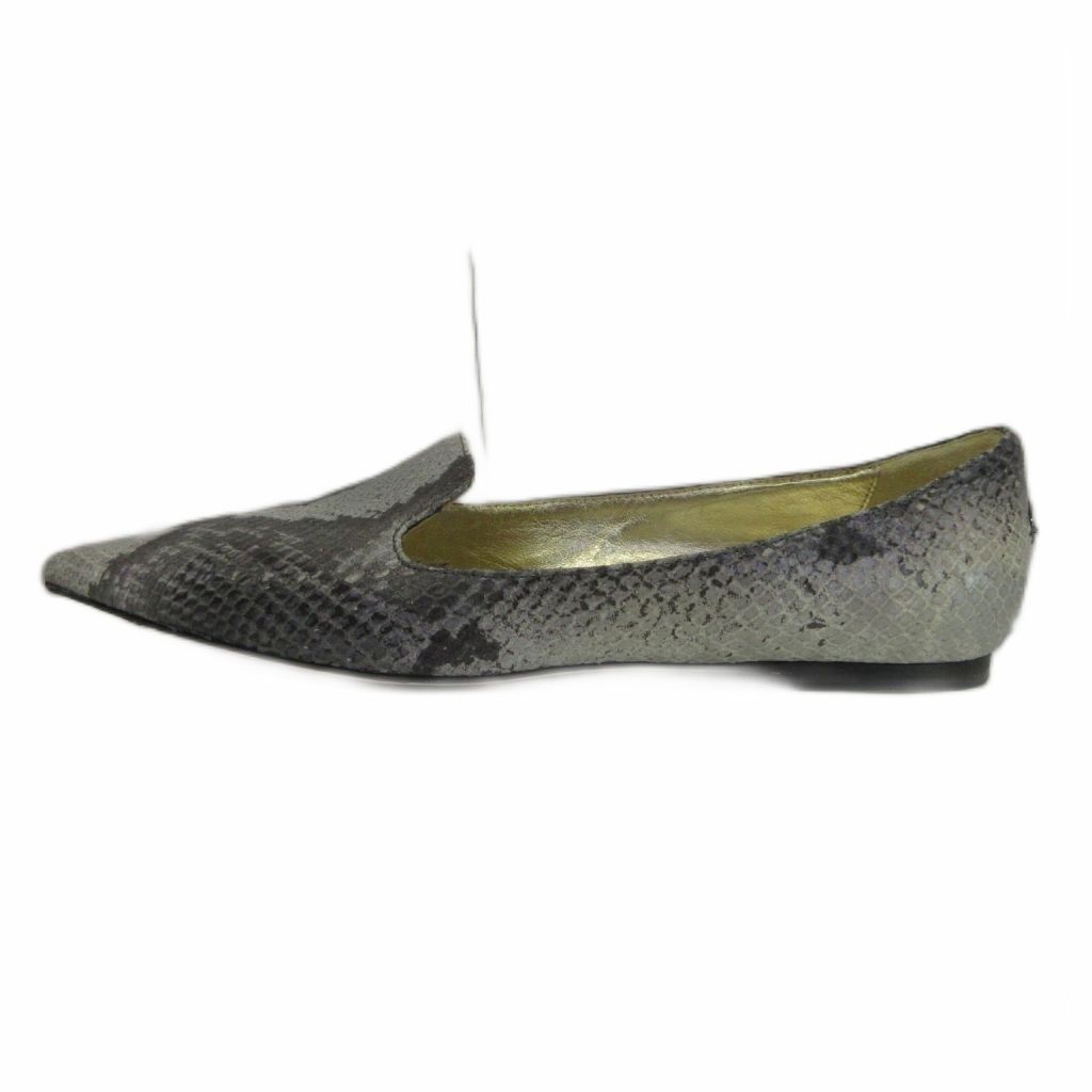 ジミーチュウ JIMMY CHOO フラットパンプス レザー パイソン型押し