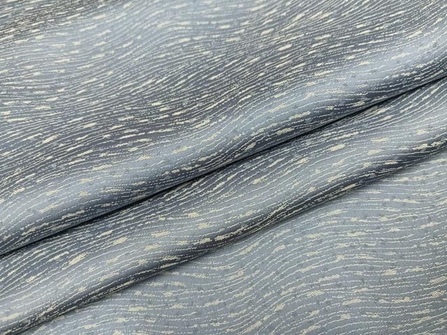 平和屋着物●お召　流水文　正絹　逸品　AABK0167ph
