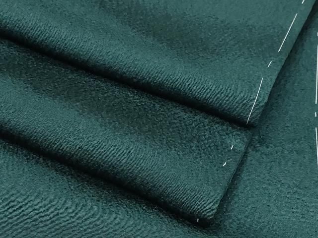 平和屋着物●上質な色無地　霞地紋　黒緑色　正絹　逸品　未使用　CABI0775gh