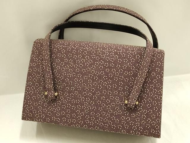 平和屋着物○和装小物 和装バッグ・草履セット 印伝 小花柄 逸品 未