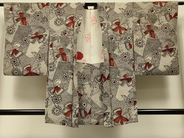 平和屋着物＃羽織　草花文　金彩　正絹　逸品　CABI6037in 17,550円