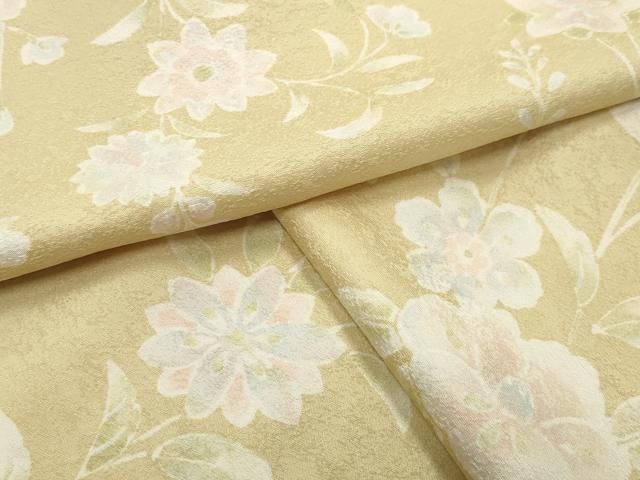 平和屋着物●上質な小紋　花唐草文　正絹　逸品　CABI0584gh