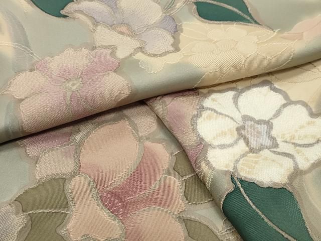 平和屋着物●上質な小紋　地紋起こし　草花文　正絹　逸品　未使用　CABI0594gh 30,420円