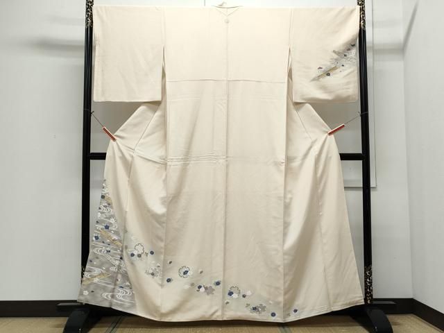 平和屋着物●訪問着 唐織 雪輪花文 金銀糸 正絹 逸品 CABI1283th