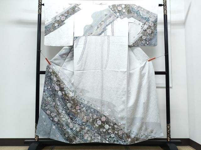 平和屋着物●訪問着　辻が花　暈し染め　金彩　正絹　逸品　CABI1286th