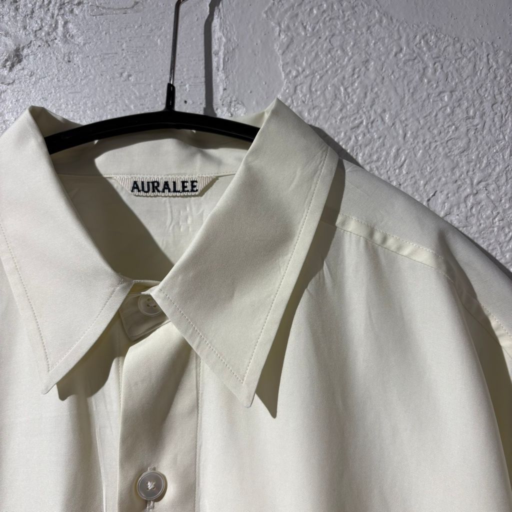 AURALEE オーラリー 26SS WASHED FINX TWILL BIG HALF SLEEVED SHIRT