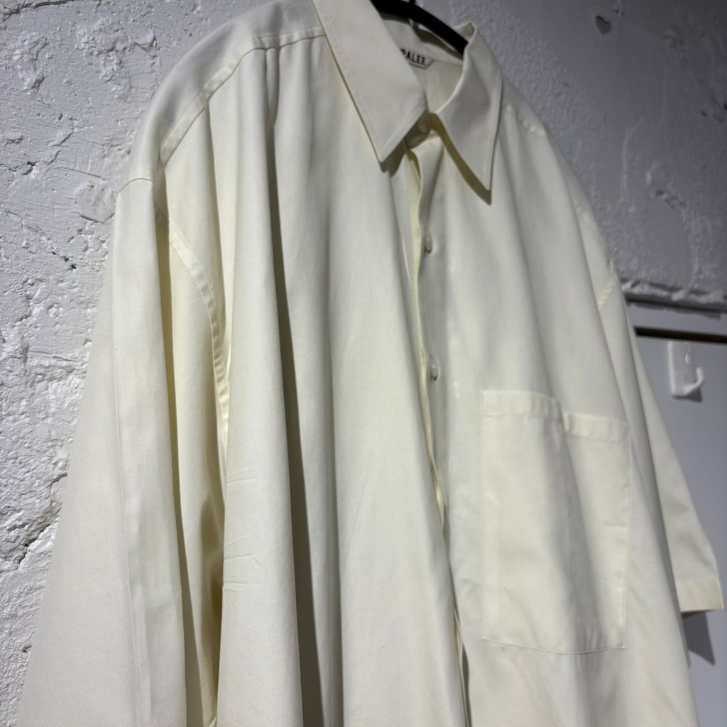 AURALEE オーラリー 26SS WASHED FINX TWILL BIG HALF SLEEVED SHIRT