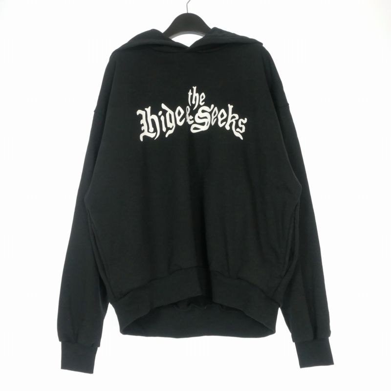 ハイドアンドシーク HIDE and SEEK × Toru Nishiura 西浦徹 The H&S Hooded Sweat Shirt スウェット プルオーバーパーカー フーディ 長袖 M ブラック 黒 H30th-010226