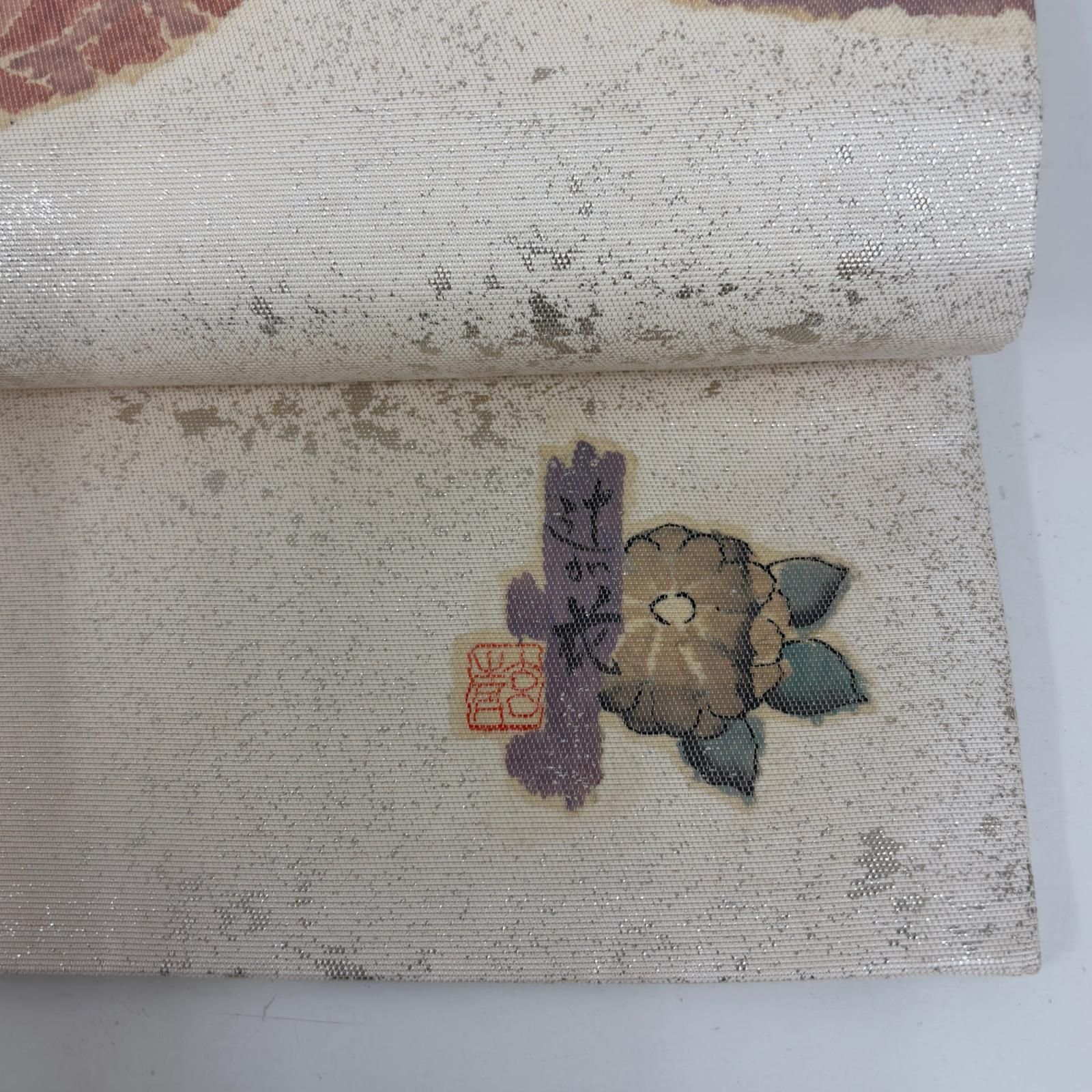 付け下げ　辻ヶ花　ちりめん作家もの　正絹 名古屋帯 正絹 辻が花 上品な加工 九寸 MA-9330 - メルカリ