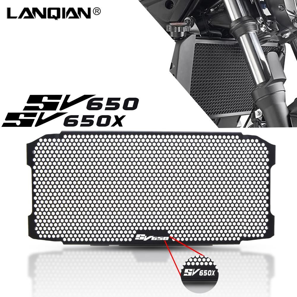 LANQIAN スズキ SV650 SV650X 2016〜2021対応 ラジエーターグリルガードカバー ブラック