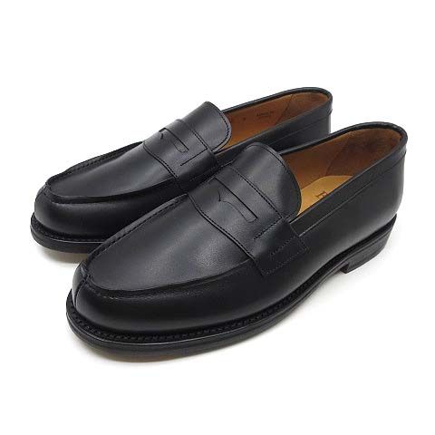 バーウィック Berwick 4456 スムースレザー コインローファー ボックスカーフ ブラック 黒 UK7 26cm 4456BCDI 美品