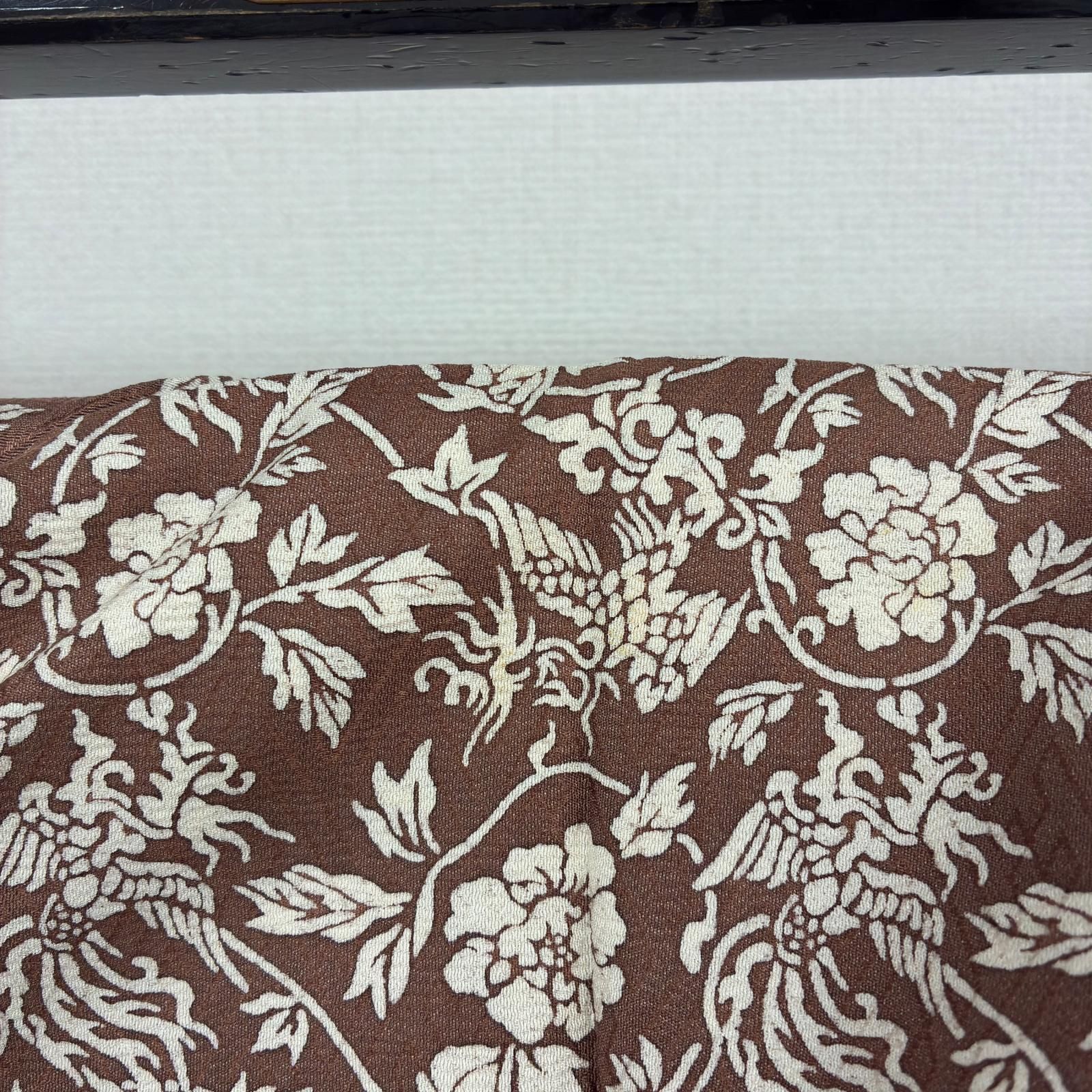 単衣 小紋 正絹 型染め 花唐草 鳳凰 着物 d-939 - メルカリ