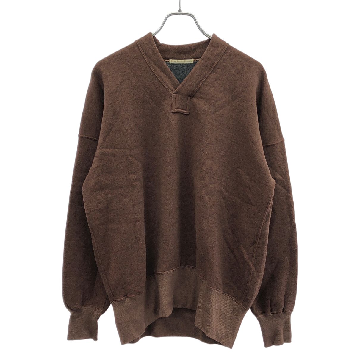 Olde Homesteader オールドホームステッダー Extra Cotton Fleece Y Neck Long Sleeve Yネックスウェットプルオーバー ブラウン 44
