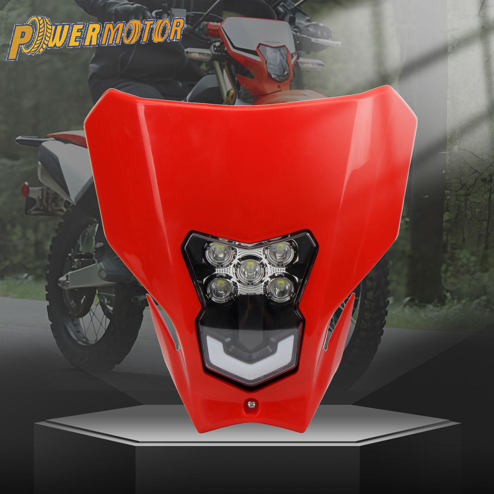 PowerMotor ホンダ CRF450L CRF450XR CRF450対応 LEDヘッドライトアセンブリ 2019〜2020