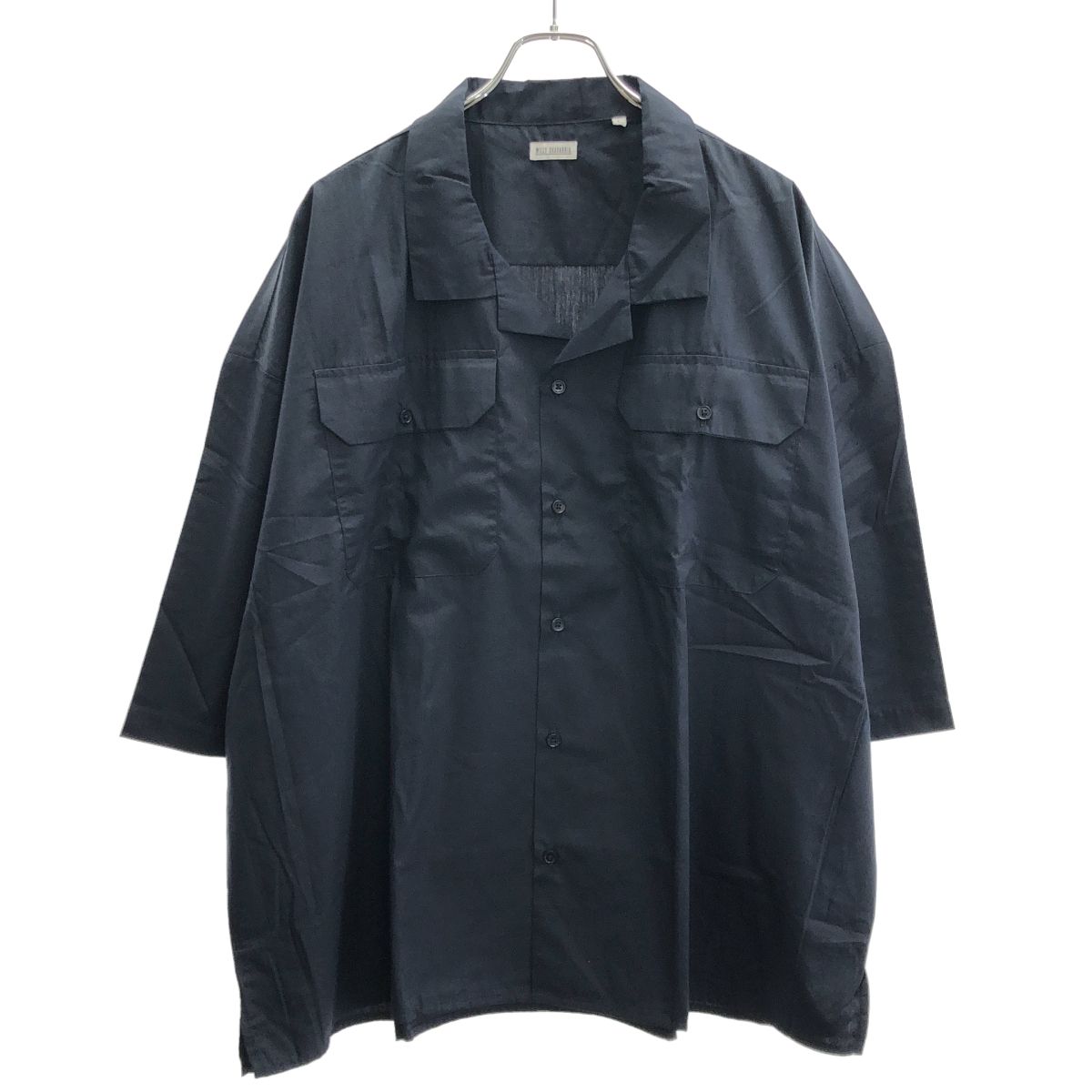 WILLY CHAVARRIA ウィリーチャバリア WEST STREET SHIRT ショートスリーブシャツ ネイビー L