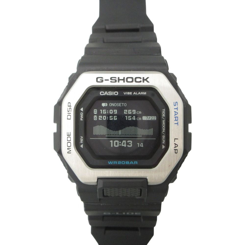 CASIO カシオ 腕時計 G-SHOCK G-LIDE GBX-100-1DR Gライド スマートフォンリンク モバイルリンク Bluetooth ブラック×シルバー メンズ 【中古】