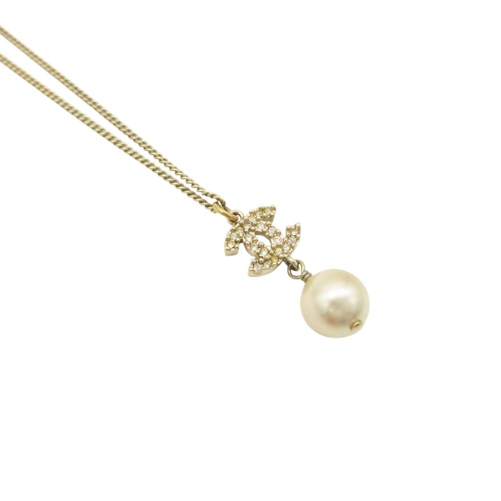 CHANEL シャネル ネックレス ココマーク フェイクパール ゴールド レディース 【中古】 42,000円