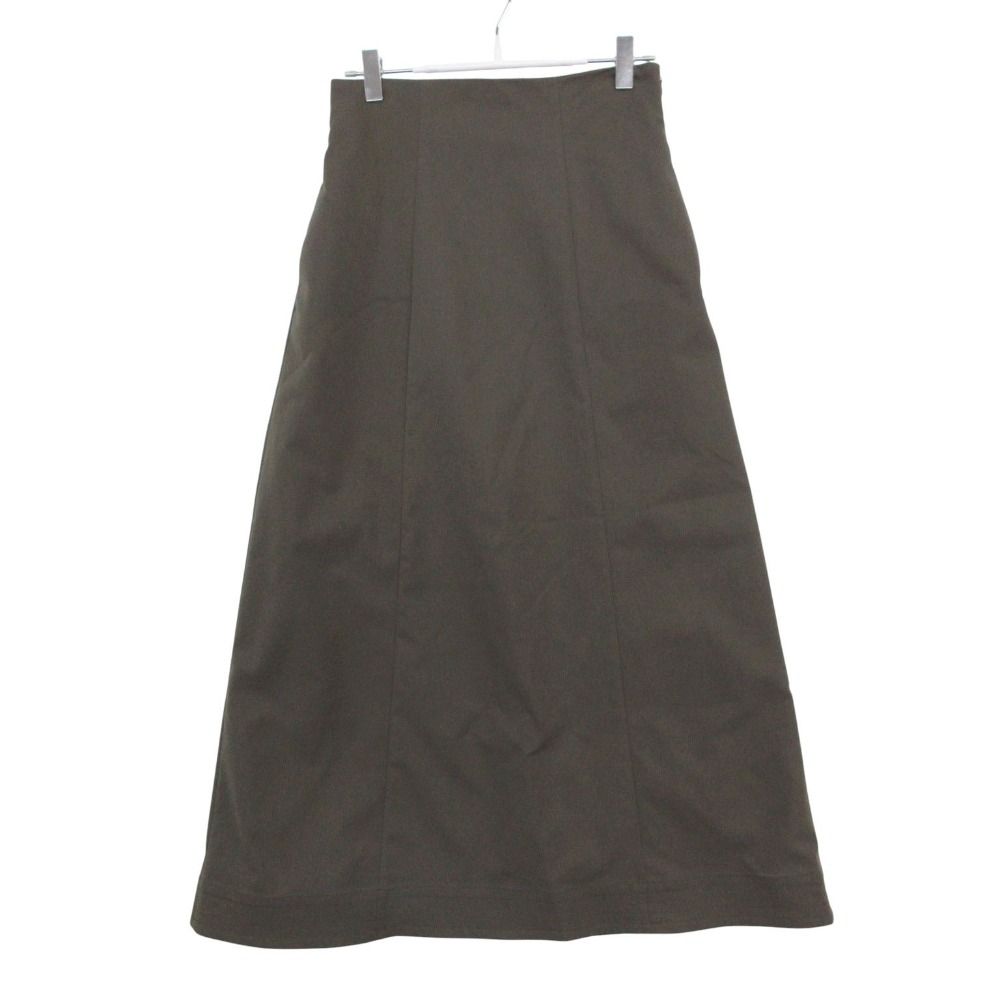 CLANE クラネ ロングスカート ボトムス タック 無地 カーキグリーン 1【S】 レディース 【中古】