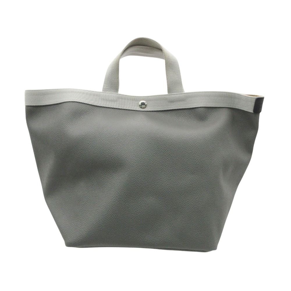 Herve Chapelier エルベ・シャプリエ トートバッグ リュクス GP シルバー×グレー レディース 【中古】