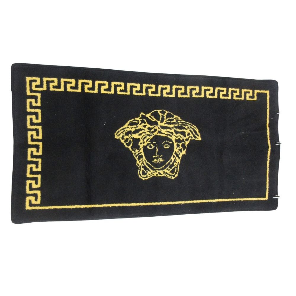 Gianni Versace ジャンニ・ヴェルサーチ 雑貨 ホーム コレクション ラグ カーペット マット ブラック メンズ レディース 【中古】