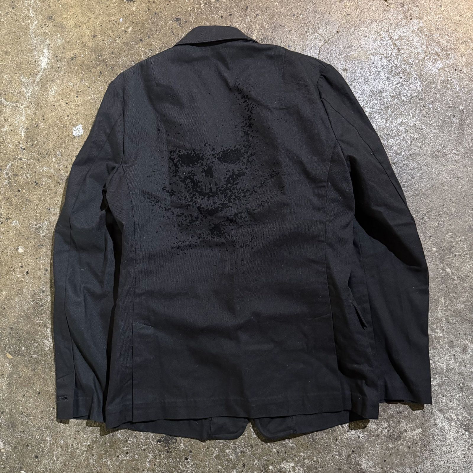 MANIAC WORKS 00s バックスカルデザイン ワイヤーラペル 1Bジャケット ブラック L 2000s Y2K マニアックワークス 7,840円